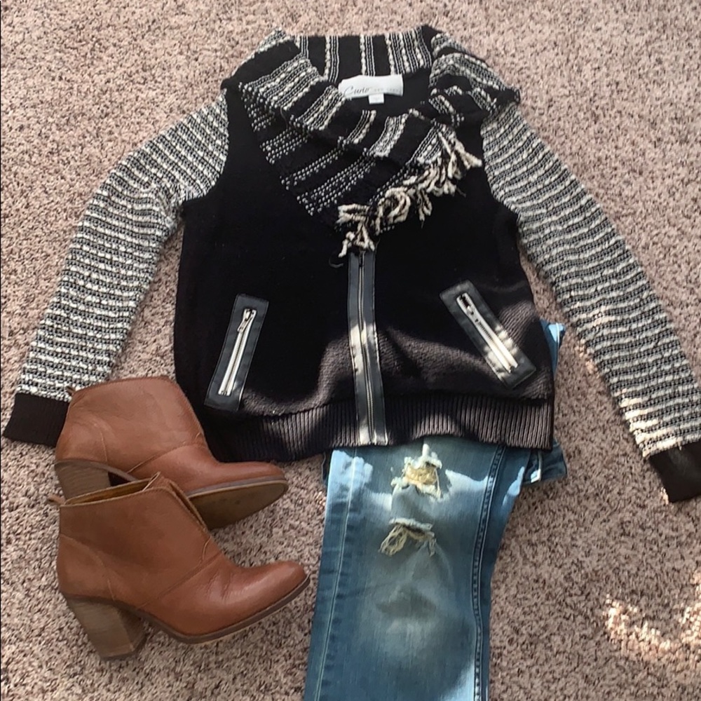 Unique scarf sweater